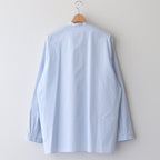 GIZA STRIPE BAND COLLOR SHIRT #BLUE STRIPE [BLAGSM1002]