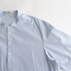 GIZA STRIPE BAND COLLOR SHIRT #BLUE STRIPE [BLAGSM1002]