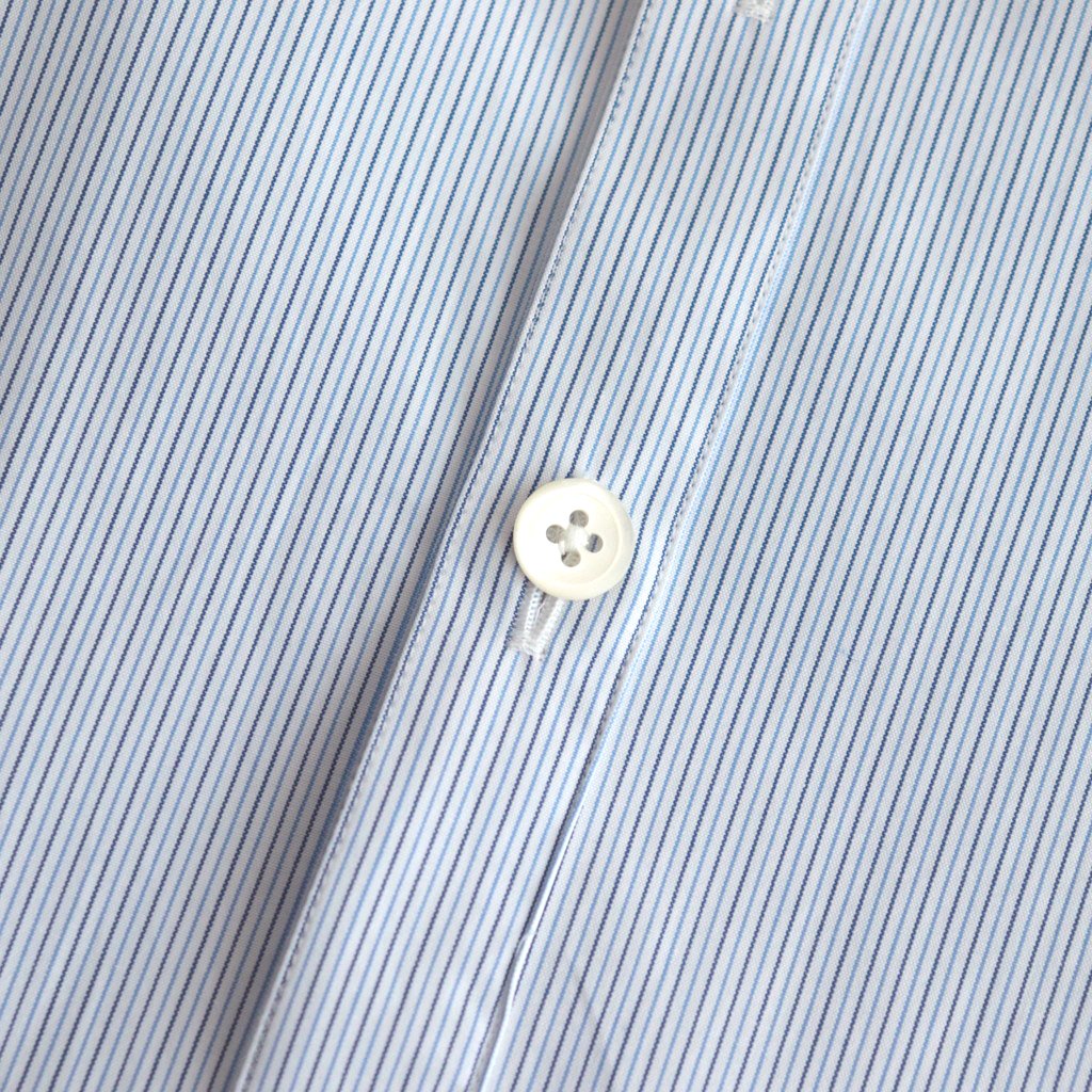 GIZA STRIPE BAND COLLOR SHIRT #BLUE STRIPE [BLAGSM1002]