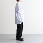 GIZA STRIPE BAND COLLOR SHIRT #BLUE STRIPE [BLAGSM1002]