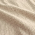 BUTTON SHIRT STAND COLLAR P/O LONG #NATURAL ST [43104]