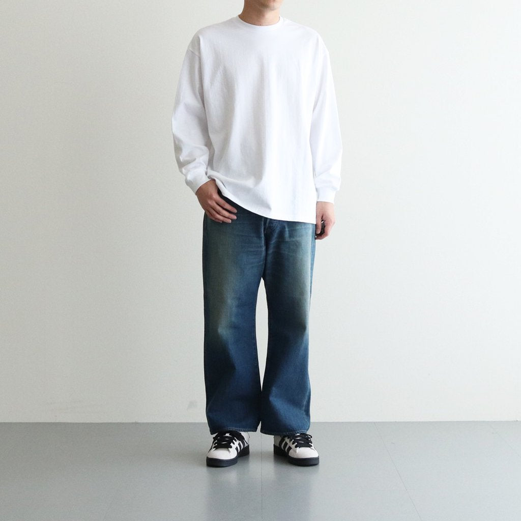 SELVAGE DENIM FIVE POCKET WIDE STRAIGHT PANTS #DARK FADE [GM231