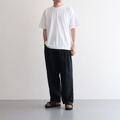 WIDE EASY TWO TUCK TROUSERS #BLACK [ST.502]