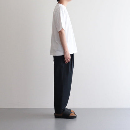 WIDE EASY TWO TUCK TROUSERS #BLACK [ST.502]
