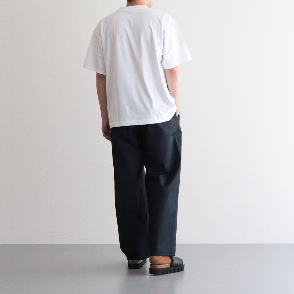 WIDE EASY TWO TUCK TROUSERS #BLACK [ST.502]