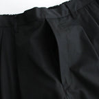 WIDE EASY TWO TUCK TROUSERS #BLACK [ST.502]