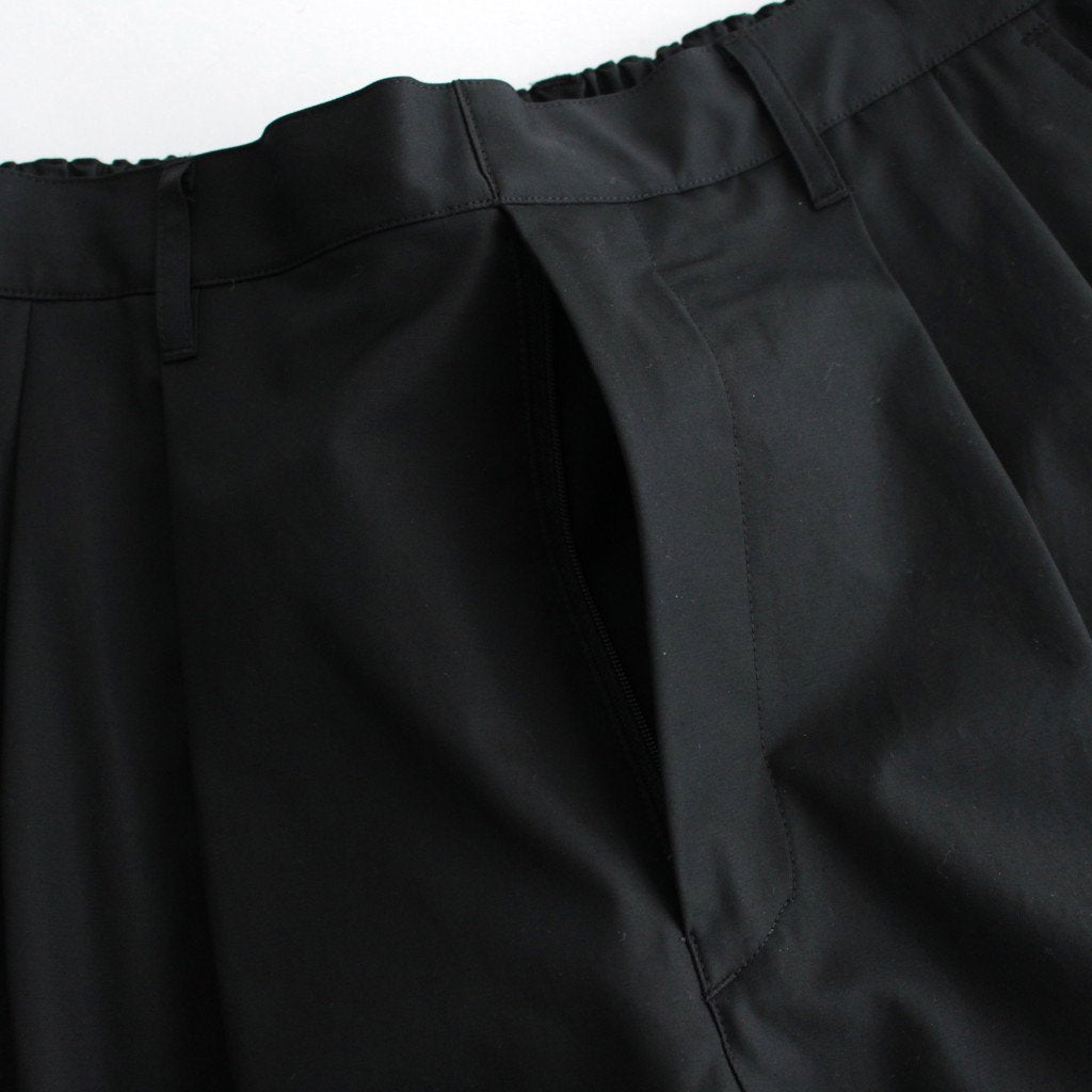 WIDE EASY TWO TUCK TROUSERS #BLACK [ST.502]