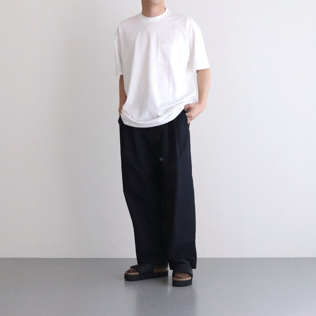 WIDE EASY TWO TUCK TROUSERS #DARK NAVY [ST.502]