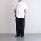 WIDE EASY TWO TUCK TROUSERS #DARK NAVY [ST.502]