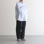 WIDE EASY TWO TUCK TROUSERS #DARK NAVY [ST.502]