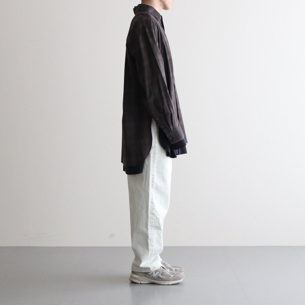 OVERSIZED LAYERED SHIRT #KHAKI CHECK [ST.547-2]