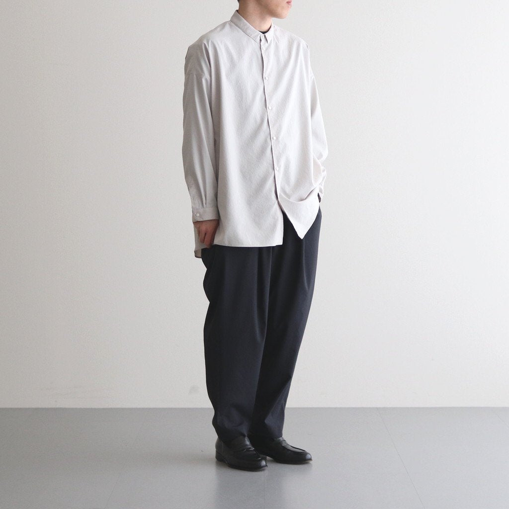 NMTPPT｜マットポリエステル・タイプライター  1タックテーパードイージーパンツ #BLACK [GE_NC0108PF]