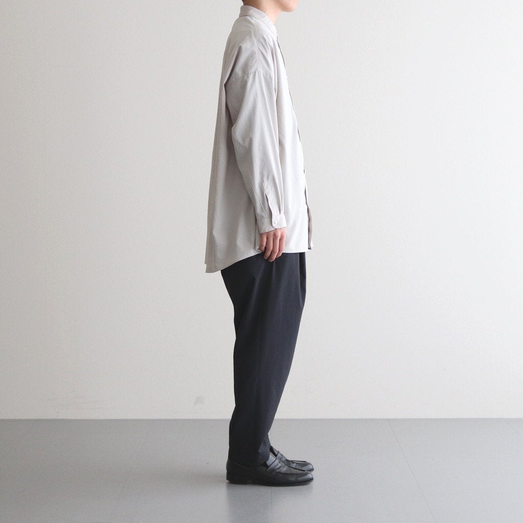 NMTPPT｜マットポリエステル・タイプライター  1タックテーパードイージーパンツ #BLACK [GE_NC0108PF]