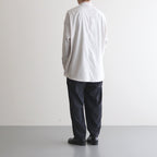 NMTPPT｜マットポリエステル・タイプライター  1タックテーパードイージーパンツ #BLACK [GE_NC0108PF]