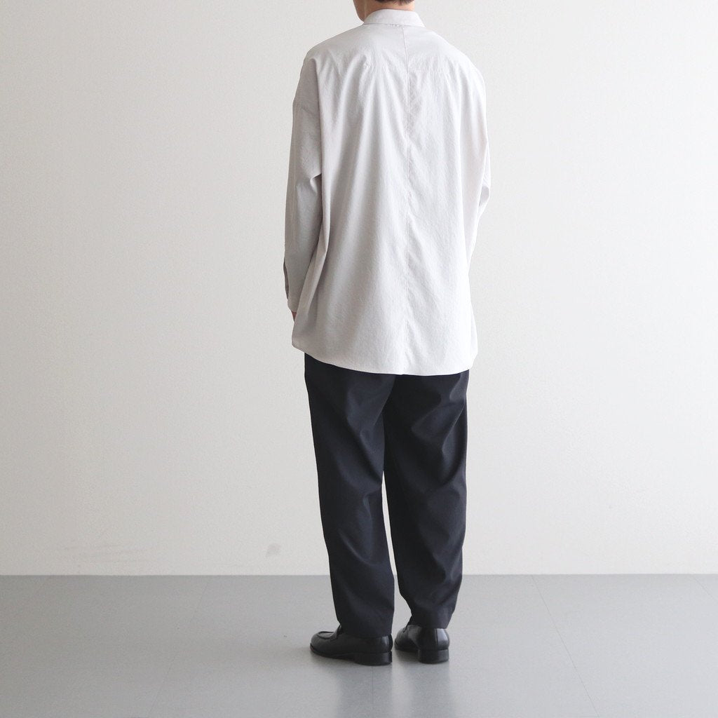 NMTPPT｜マットポリエステル・タイプライター  1タックテーパードイージーパンツ #BLACK [GE_NC0108PF]