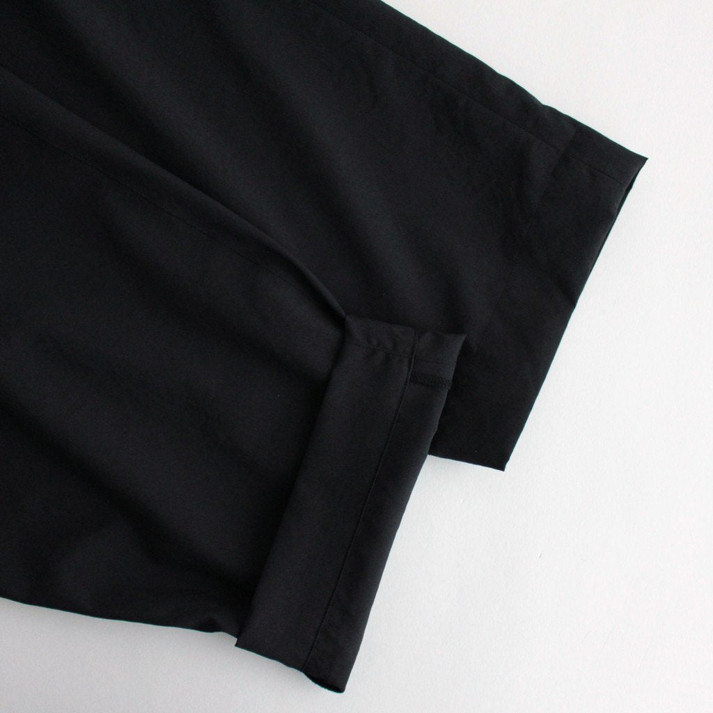 NMTPPT｜マットポリエステル・タイプライター  1タックテーパードイージーパンツ #BLACK [GE_NC0108PF]