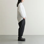 NMTPPT｜マットポリエステル・タイプライター  1タックテーパードイージーパンツ #BLACK [GE_NC0108PF]