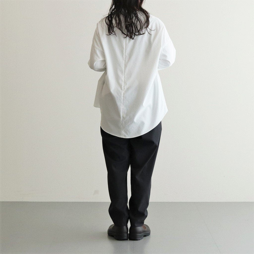 NMTPPT｜マットポリエステル・タイプライター  1タックテーパードイージーパンツ #BLACK [GE_NC0108PF]