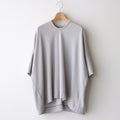 NRBO6T | マットポリエステル リブライクニット 6分袖Tシャツ #LIGHT GREY [GE_NC0404T6]