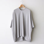 NRBO6T | マットポリエステル リブライクニット 6分袖Tシャツ #LIGHT GREY [GE_NC0404T6]