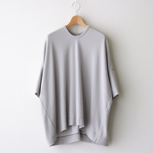 NRBO6T | Matte polyester ribbed knit 6/4 sleeve T-shirt #LIGHT GRAY [GE_NC0404T6]