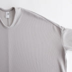 NRBO6T | マットポリエステル リブライクニット 6分袖Tシャツ #LIGHT GREY [GE_NC0404T6]