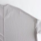 NRBO6T | マットポリエステル リブライクニット 6分袖Tシャツ #LIGHT GREY [GE_NC0404T6]