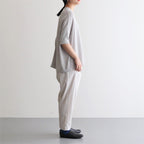 NRBO6T | マットポリエステル リブライクニット 6分袖Tシャツ #LIGHT GREY [GE_NC0404T6]