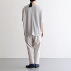 NRBO6T | マットポリエステル リブライクニット 6分袖Tシャツ #LIGHT GREY [GE_NC0404T6]