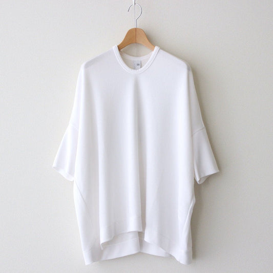 NRBO6T | Matte polyester ribbed knit 6/4 sleeve T-shirt #OFF WHITE [GE_NC0404T6]