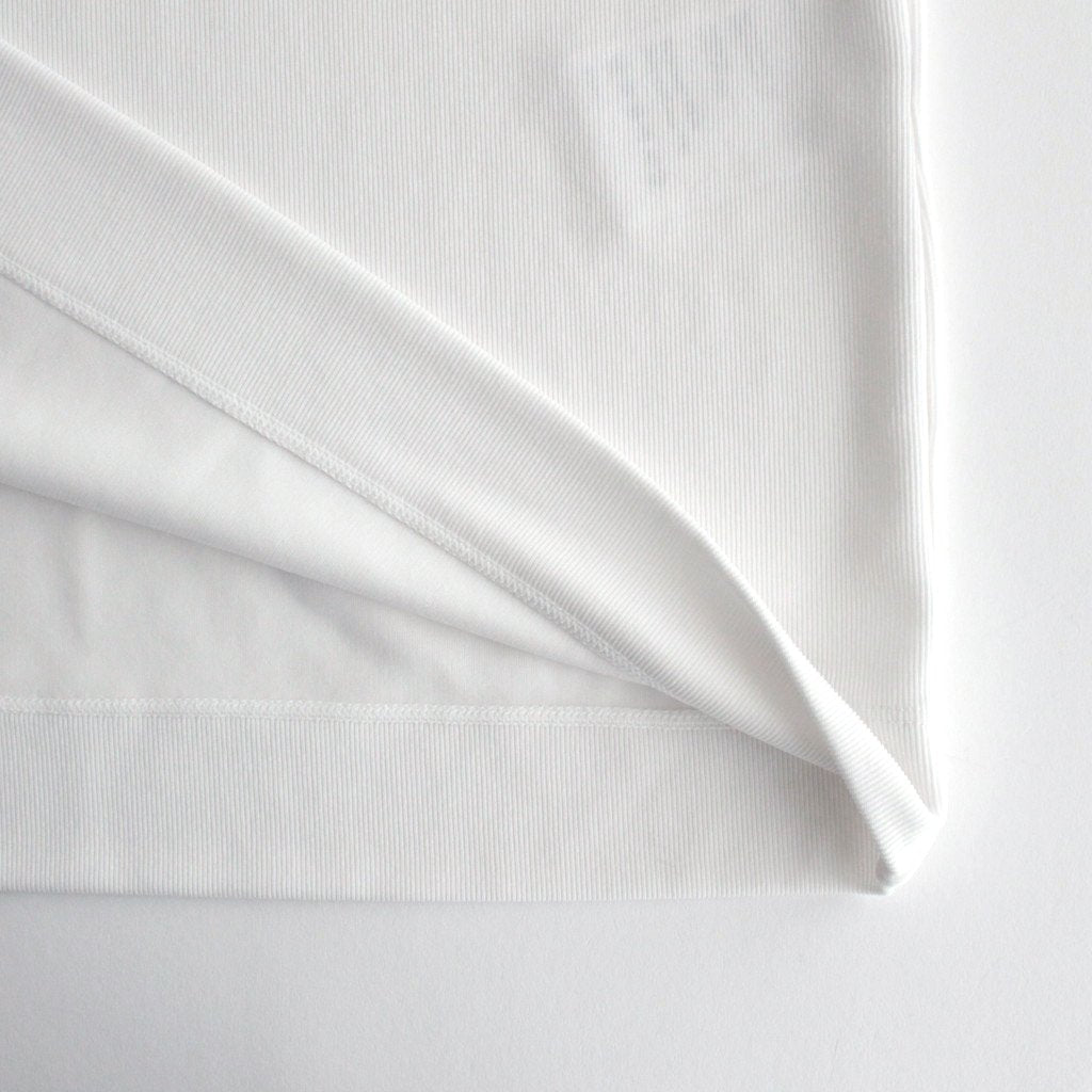NRBO6T | マットポリエステル リブライクニット 6分袖Tシャツ #OFF WHITE [GE_NC0404T6]