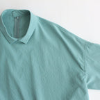 NREOPO | マットポリエステル・タイプライター 襟付きプルオーバー #MINT [GE_NC0107PO]