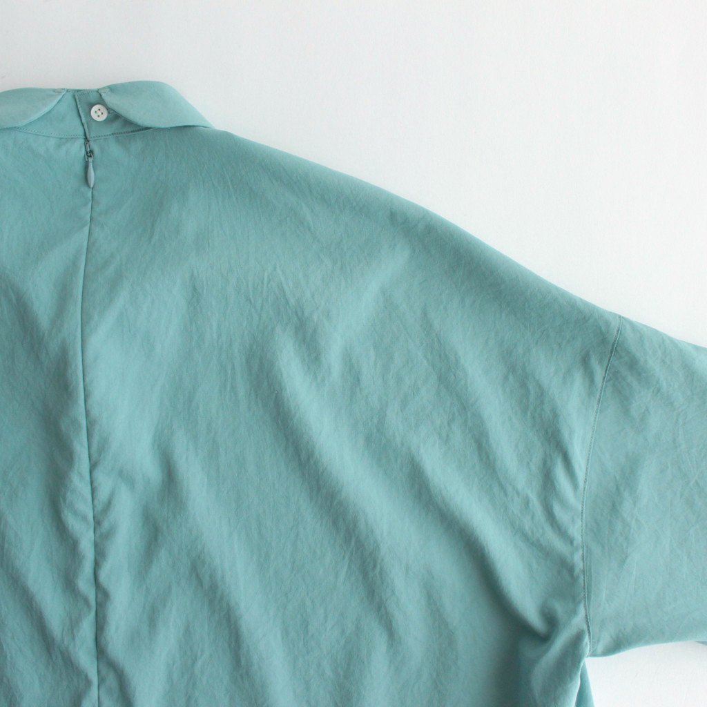 NREOPO | マットポリエステル・タイプライター 襟付きプルオーバー #MINT [GE_NC0107PO]