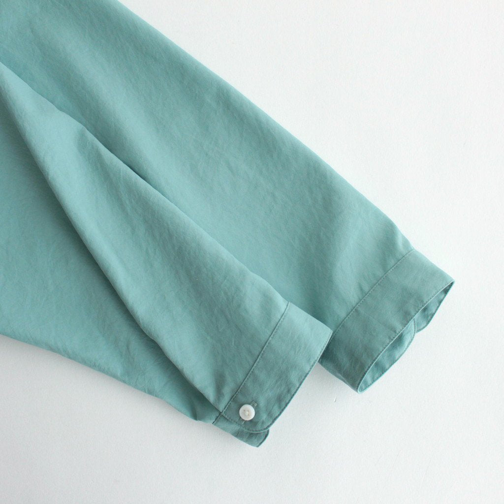 NREOPO | マットポリエステル・タイプライター 襟付きプルオーバー #MINT [GE_NC0107PO]