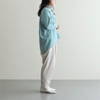 NREOPO | マットポリエステル・タイプライター 襟付きプルオーバー #MINT [GE_NC0107PO]