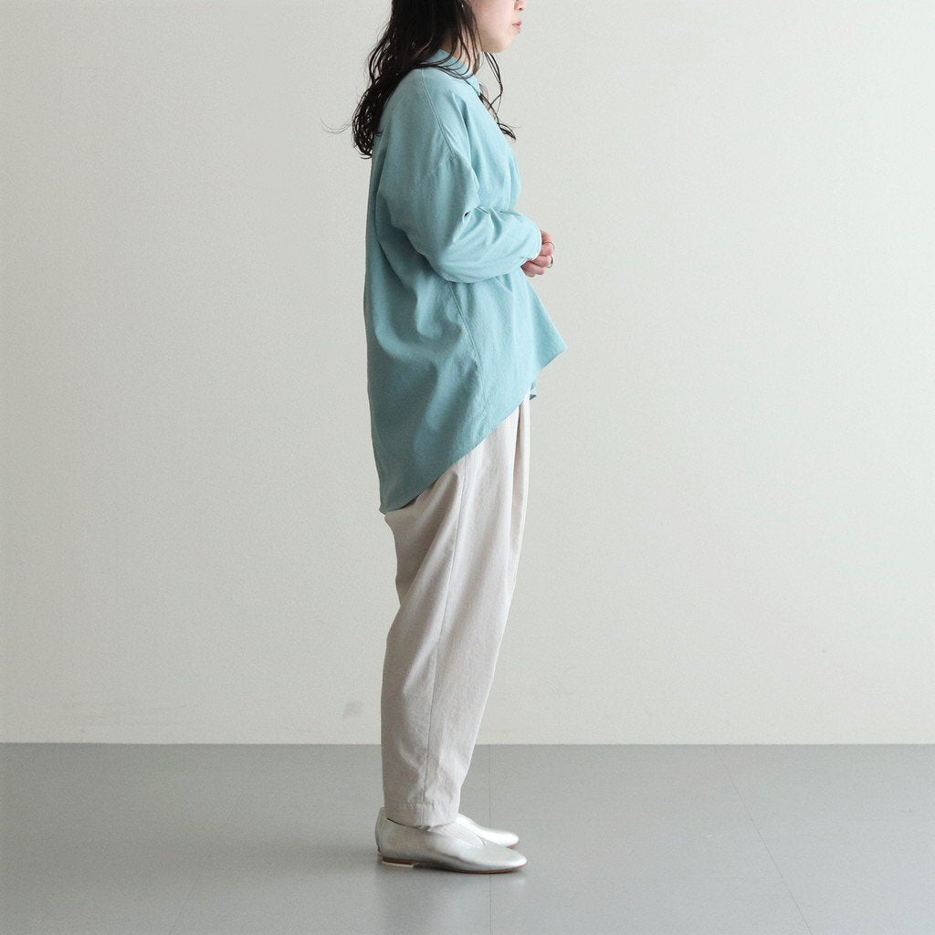 NREOPO | マットポリエステル・タイプライター 襟付きプルオーバー #MINT [GE_NC0107PO]