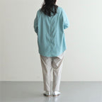 NREOPO | マットポリエステル・タイプライター 襟付きプルオーバー #MINT [GE_NC0107PO]