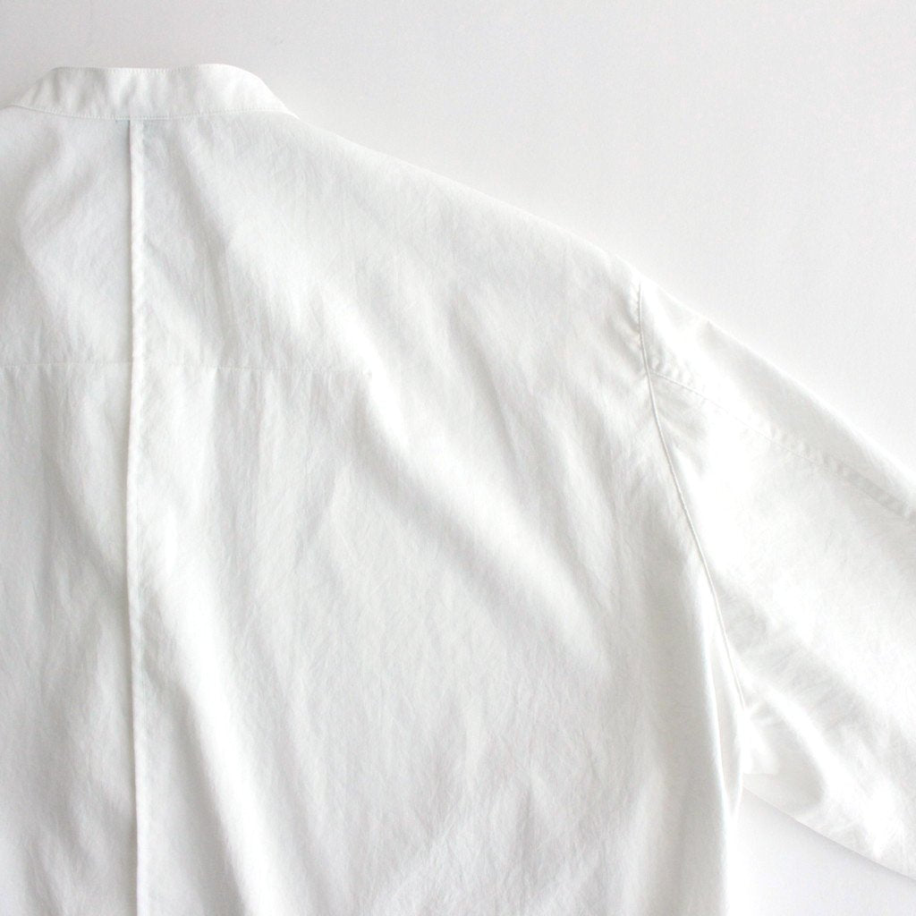 NMCSH | マットポリエステル・タイプライター マオカラーセミワイドシャツ #OFF WHIITE [GE_NC0103SF]