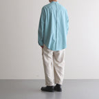NMCSH | マットポリエステル・タイプライター マオカラーセミワイドシャツ #MINT [GE_NC0103SF]