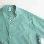 NMCSH | マットポリエステル・タイプライター マオカラーセミワイドシャツ #MINT [GE_NC0103SF]