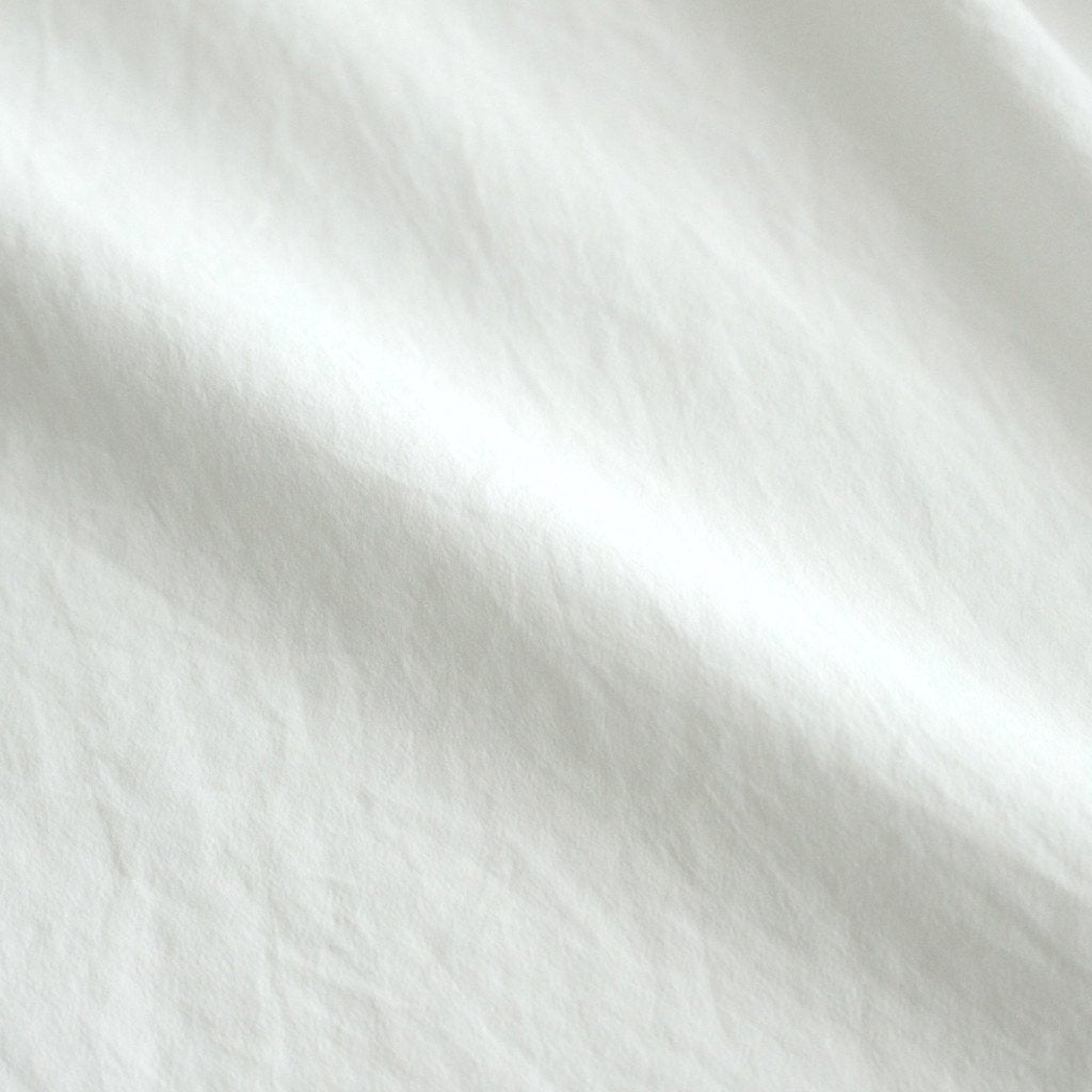NNCSH | マットポリエステル・タイプライター ノーカラーセミワイドシャツ #OFF WHIITE [GE_NC0106SF]