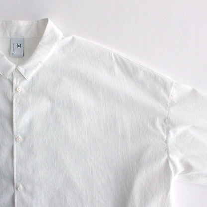 NOVSH | マットポリエステル・タイプライター スモールカラーワイドシャツ #OFF WHIITE [GE_NC0104SF]