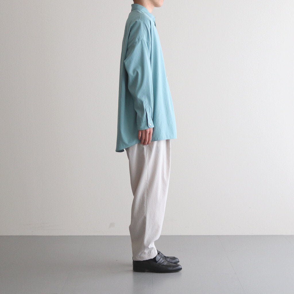 NOVSH | マットポリエステル・タイプライター スモールカラーワイドシャツ #MINT [GE_NC0104SF]