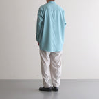 NOVSH | マットポリエステル・タイプライター スモールカラーワイドシャツ #MINT [GE_NC0104SF]