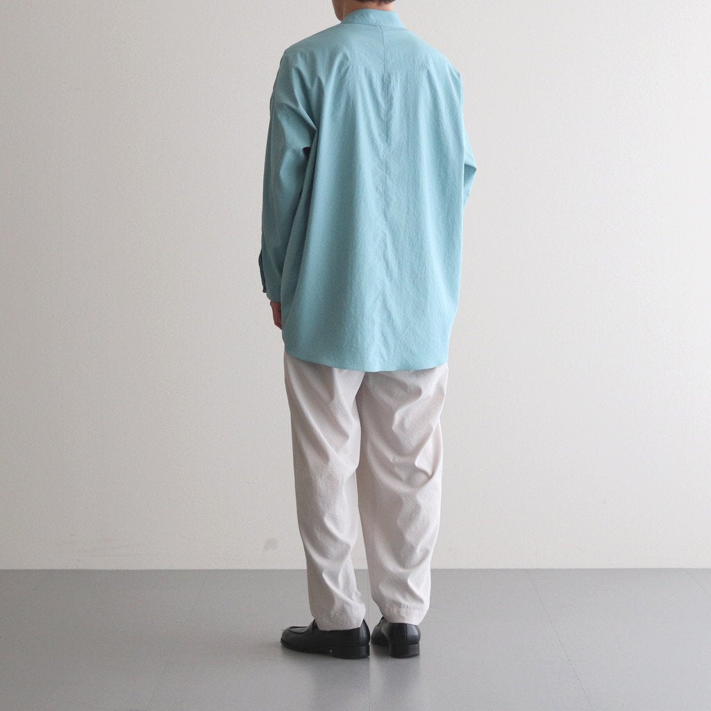 NOVSH | マットポリエステル・タイプライター スモールカラーワイドシャツ #MINT [GE_NC0104SF]