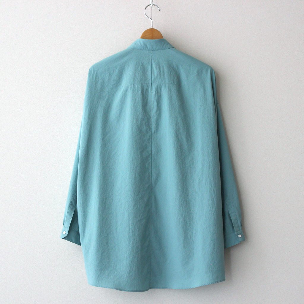 NOVSH | マットポリエステル・タイプライター スモールカラーワイドシャツ #MINT [GE_NC0104SF]