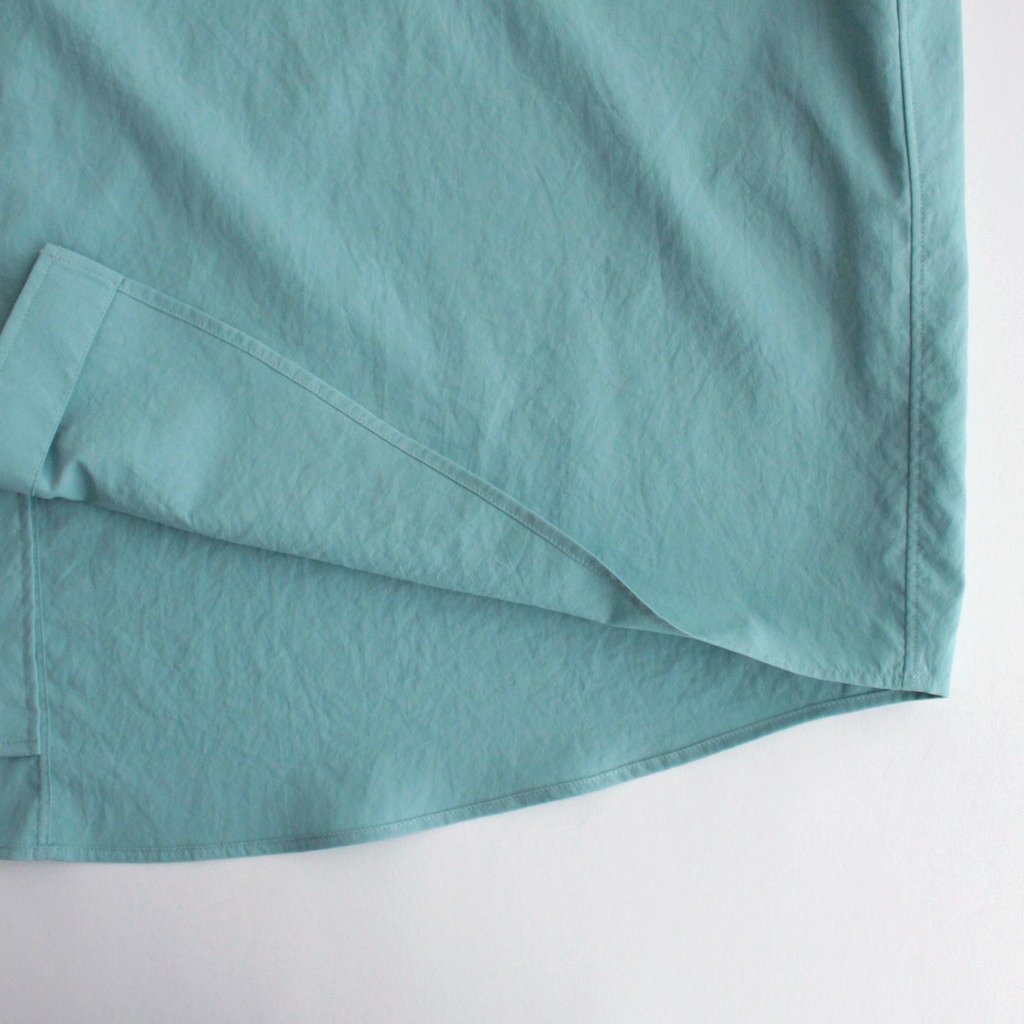 NOVSH | マットポリエステル・タイプライター スモールカラーワイドシャツ #MINT [GE_NC0104SF]