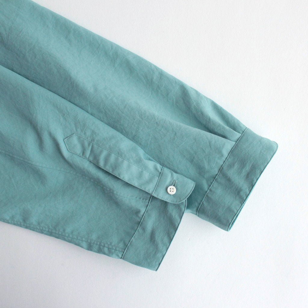 NOVSH | マットポリエステル・タイプライター スモールカラーワイドシャツ #MINT [GE_NC0104SF]