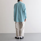 NOVSH | マットポリエステル・タイプライター スモールカラーワイドシャツ #MINT [GE_NC0104SF]