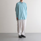 NOVSH | マットポリエステル・タイプライター スモールカラーワイドシャツ #MINT [GE_NC0104SF]